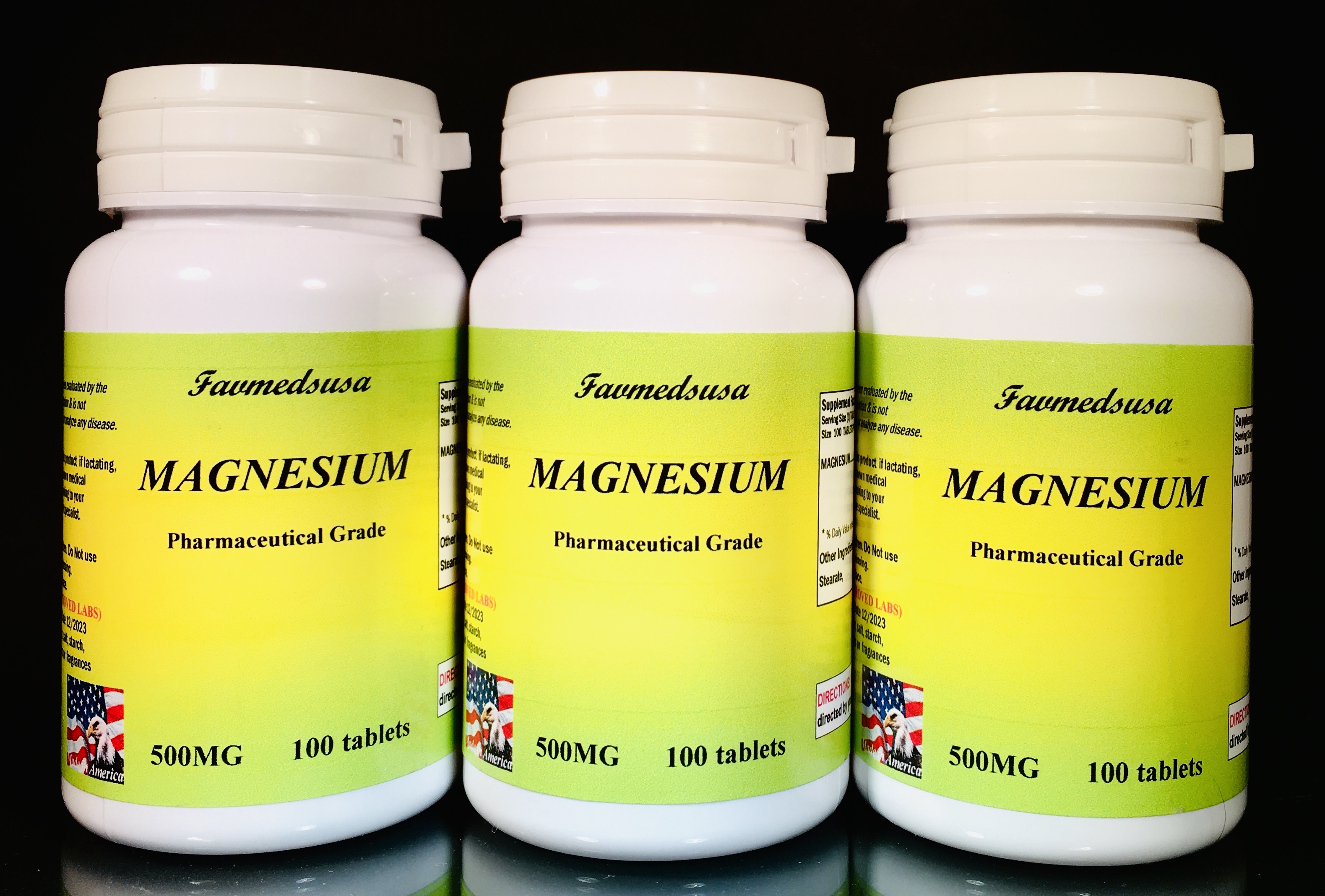 Magnesium 500mg - 300 (3x100) tablets